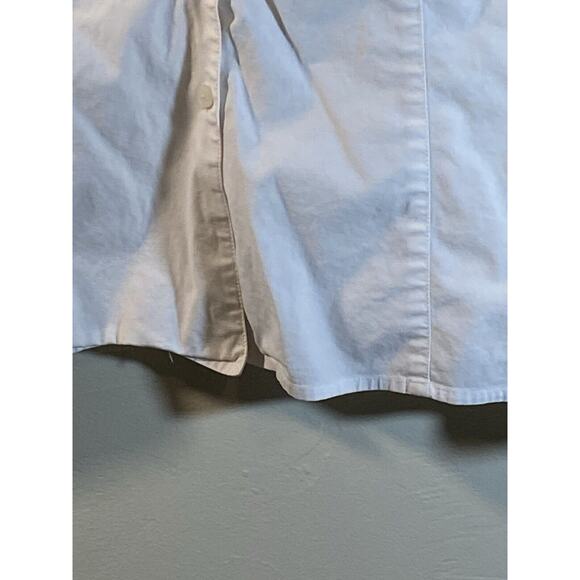 Worthington Womens Sz 14 Sleeveless Collared Blouse White Button Up - Picture 3 of 8